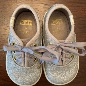 Kate Spade Keds Shinny Infant Shoes Size 3 M